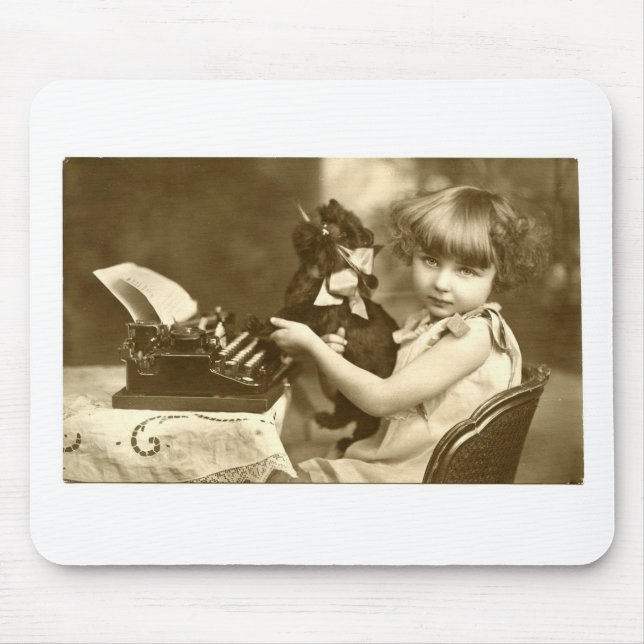 Alfombrilla De Ratón Typewriter girl (Frente)