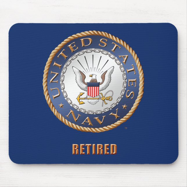 Alfombrilla De Ratón U.S. Mousepad jubilado marina de guerra (Frente)