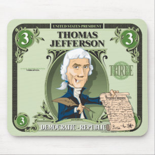 Alfombrilla De Ratón U.S. Presidentes Mousepad: #3 Thomas Jefferson