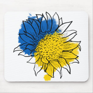 Alfombrilla De Ratón Ucrania apoya el girasol