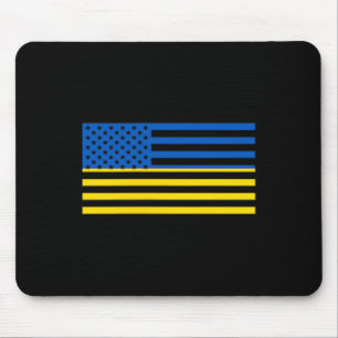 Alfombrilla De Ratón Ucrania bandera de EE. UU. Ciudadano ucraniano ame