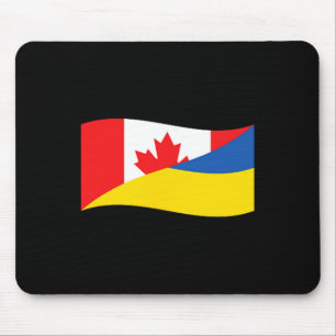 Alfombrilla De Ratón Ucrania Canadá Bandera Dual Unidad Patriótica Cruc