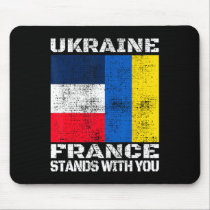 Alfombrilla De Ratón Ucrania Francia Está Contigo Bandera De Apoyo Fran