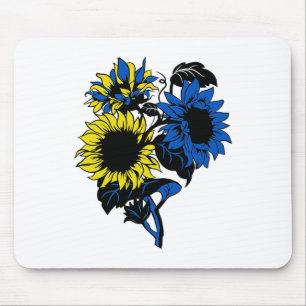 Alfombrilla De Ratón Ucrania Girasol Azul Amarillo Bandera Ucraniana So