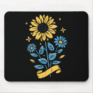 Alfombrilla De Ratón Ucrania Girasol Azul Amarillo Mujeres Ucranianas N