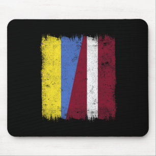 Alfombrilla De Ratón Ucrania Letonia Media Bandera Ucraniano Herencia L