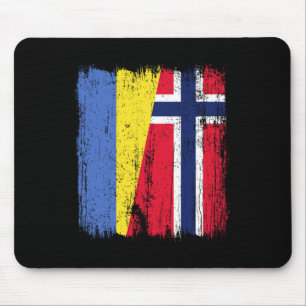 Alfombrilla De Ratón Ucrania Noruega Media Bandera Ascendencia ucranian