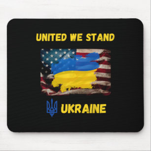 Alfombrilla De Ratón Ucrania Unidos Nosotros Nos Mantener Bandera De Am