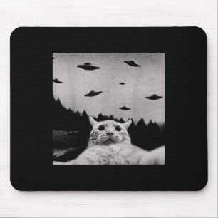 Alfombrilla De Ratón Ufo De Gato Alien Threadraros: Encajar, Cuello red