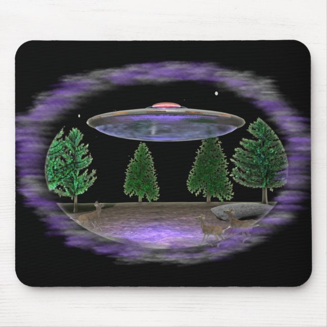 Alfombrilla De Ratón UFO en la noche (Frente)