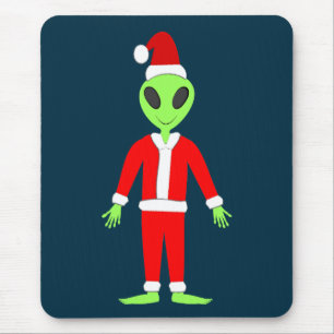 Alfombrilla De Ratón UFO Ho Ho Padre Navidad alienígena