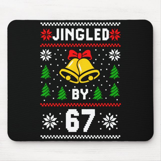 Alfombrilla De Ratón Ugly Christmas 67 Meme Design Funny Six Seven Hand (Frente)