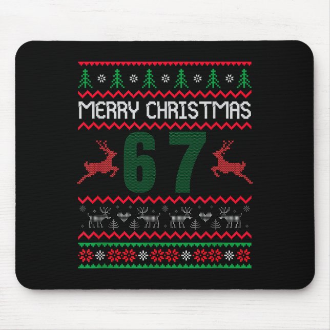 Alfombrilla De Ratón Ugly Christmas Sweater 67 Design  (Frente)