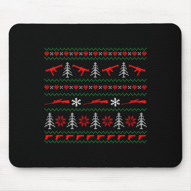 Alfombrilla De Ratón Ugly Christmas Sweater Tactical Merry Christmas  (Frente)