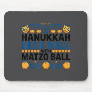 Alfombrilla De Ratón Ugly Hanukkah Deck Hall With Matzo Ball Chanukah 