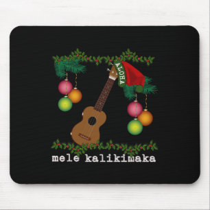 Alfombrilla De Ratón Uke Mele Kalikimaka Ukulele Navidades Canciones Al