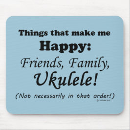 Alfombrilla De Ratón Ukulele me hace feliz
