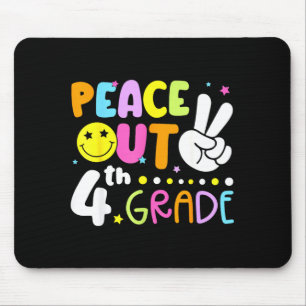 Alfombrilla De Ratón Último día de escuela 4to grado cara sonriente paz