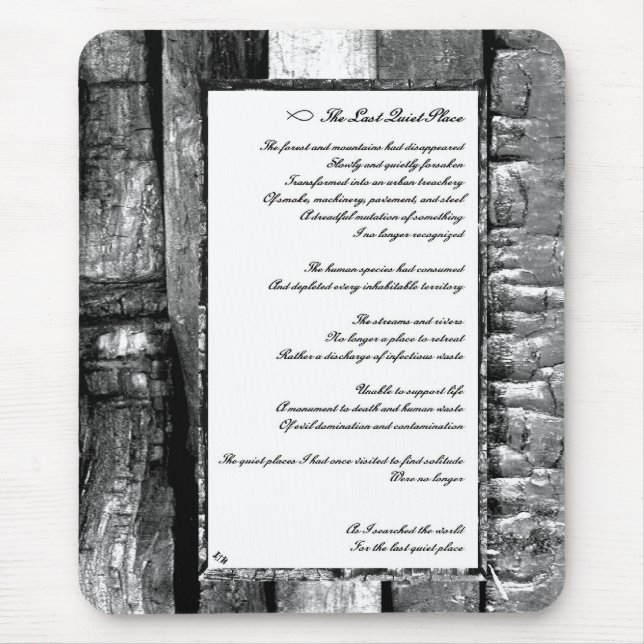 Alfombrilla De Ratón Último lugar silencioso (Frente)