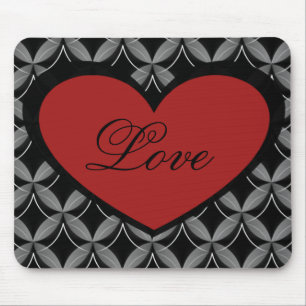 Alfombrilla De Ratón Ultra Glam Heart Mousepad, Rojo