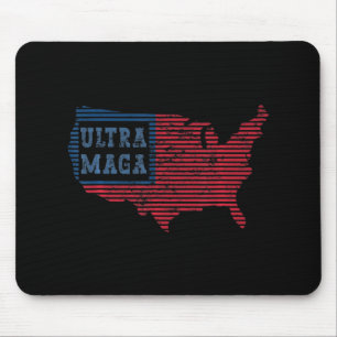 Alfombrilla De Ratón Ultra MAGA Fun Trendy Mujeres Hombres Retro Bander