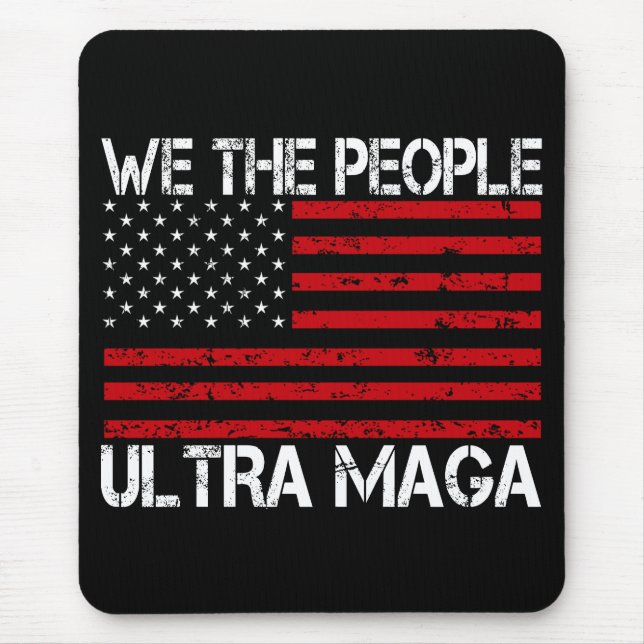 Alfombrilla De Ratón Ultra Maga Pro Trump 2024 Funny Republicano (Frente)