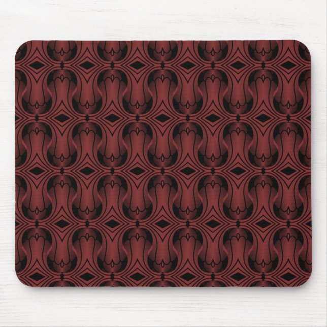 Alfombrilla De Ratón Ultramod Art Deco Mousepad, rojo oscuro (Frente)
