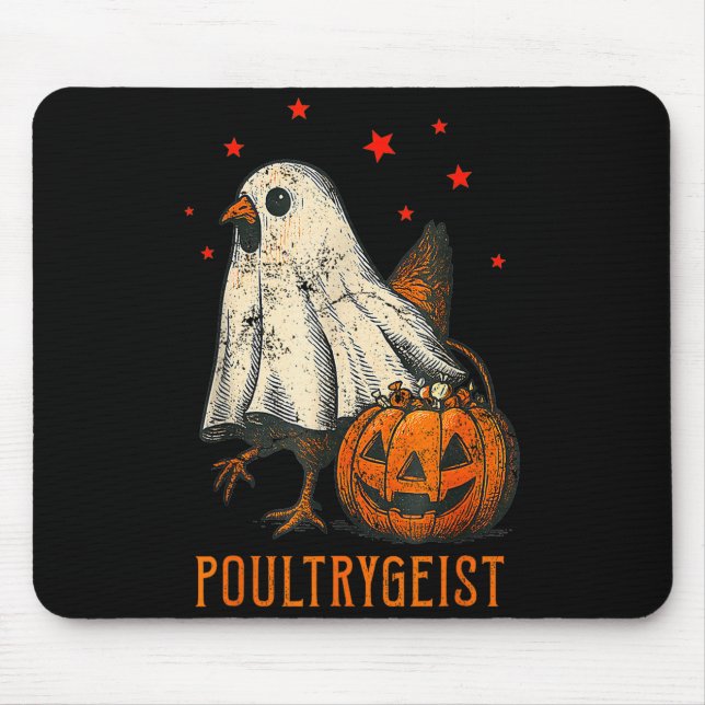 Alfombrilla De Ratón Ultrygeist Funny Halloween Chicken Ghost Costume P (Frente)