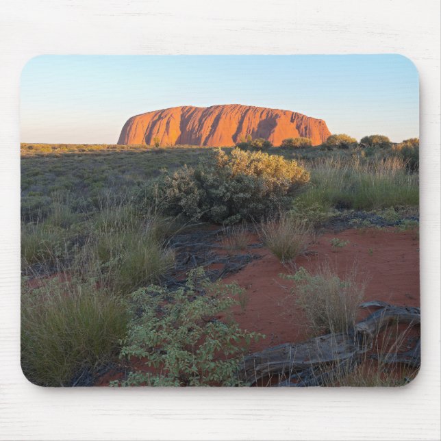 Alfombrilla De Ratón Uluru Sunrise and Desert Flora (Frente)