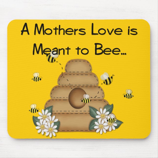 Alfombrilla De Ratón Un amor de madre se significa a la abeja Mousepad (Frente)