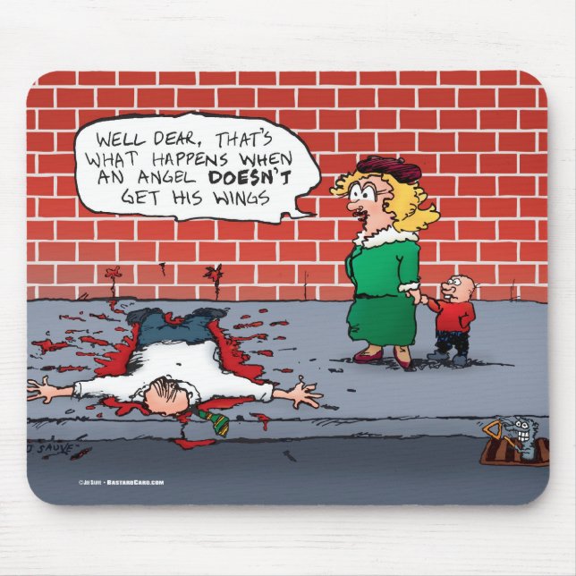 Alfombrilla De Ratón Un ángel no recibe sus navidades (Frente)