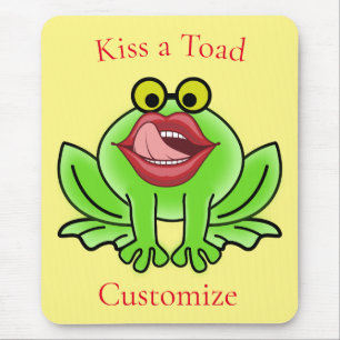 Alfombrilla De Ratón Un beso gracioso a una toad Thunder_Cove