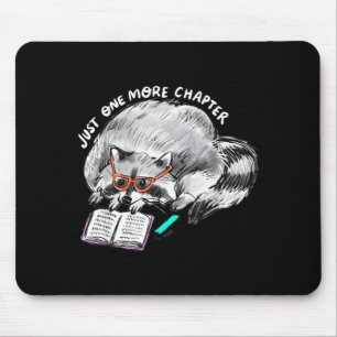 Alfombrilla De Ratón Un capítulo más mapache leyendo amante del libro d