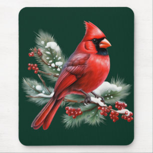 Alfombrilla De Ratón Un Cardenal Rojo