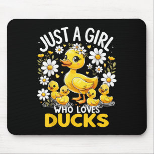 Alfombrilla De Ratón Un Chica al que le encantan los patos