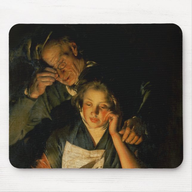 Alfombrilla De Ratón Un chica que lee una letra (Frente)