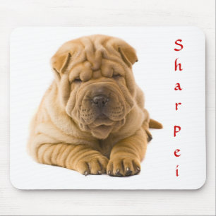 Alfombrilla De Ratón Un chiflado shar pei cachorro mospada chino