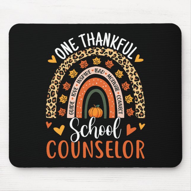 Alfombrilla De Ratón Un consejero escolar agradecido arcoiris de acción (Frente)