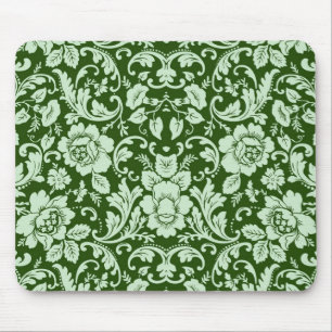 Alfombrilla De Ratón Un damasco floral antiguo