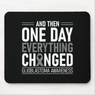 Alfombrilla De Ratón Un Día Todo Cambió Conciencia del Glioblastoma
