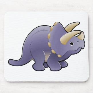 Alfombrilla De Ratón Un dinosaurio amistoso lindo del triceratops