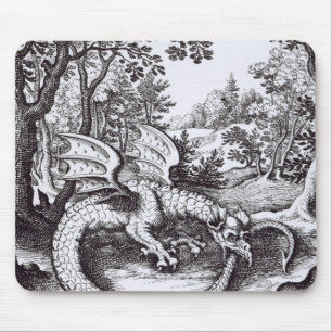 Alfombrilla De Ratón Un dragón en el bosque