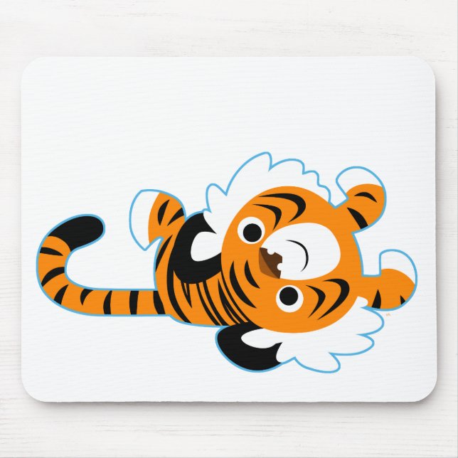 Alfombrilla De Ratón Un dulce Personalizado fácil, Tiger Mousepad (Frente)