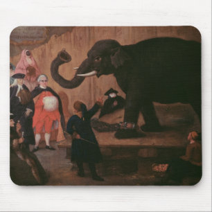 Alfombrilla De Ratón Un elefante mostrado en Venecia (aceite en lona)