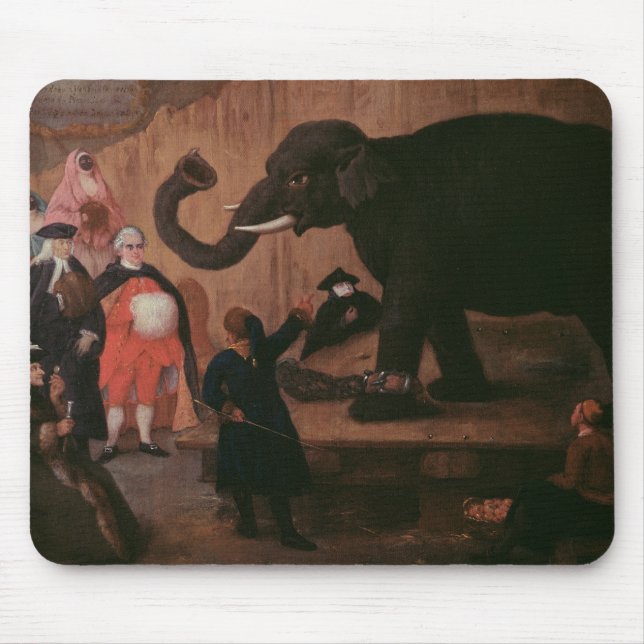 Alfombrilla De Ratón Un elefante mostrado en Venecia (aceite en lona) (Frente)