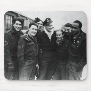 Alfombrilla De Ratón Un equipo de bombardero de Lancaster