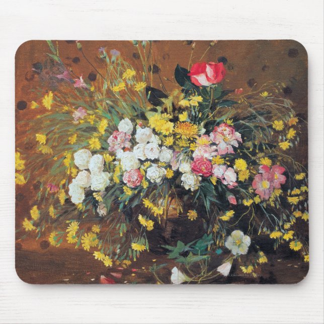 Alfombrilla De Ratón Un florero de flores (Frente)
