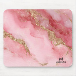 Alfombrilla De Ratón Un fondo de mármol rosa lujoso