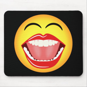 Alfombrilla De Ratón Un gracioso Mousepad amarillo con cara