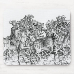 Alfombrilla De Ratón Un grupo de trompetistas montados